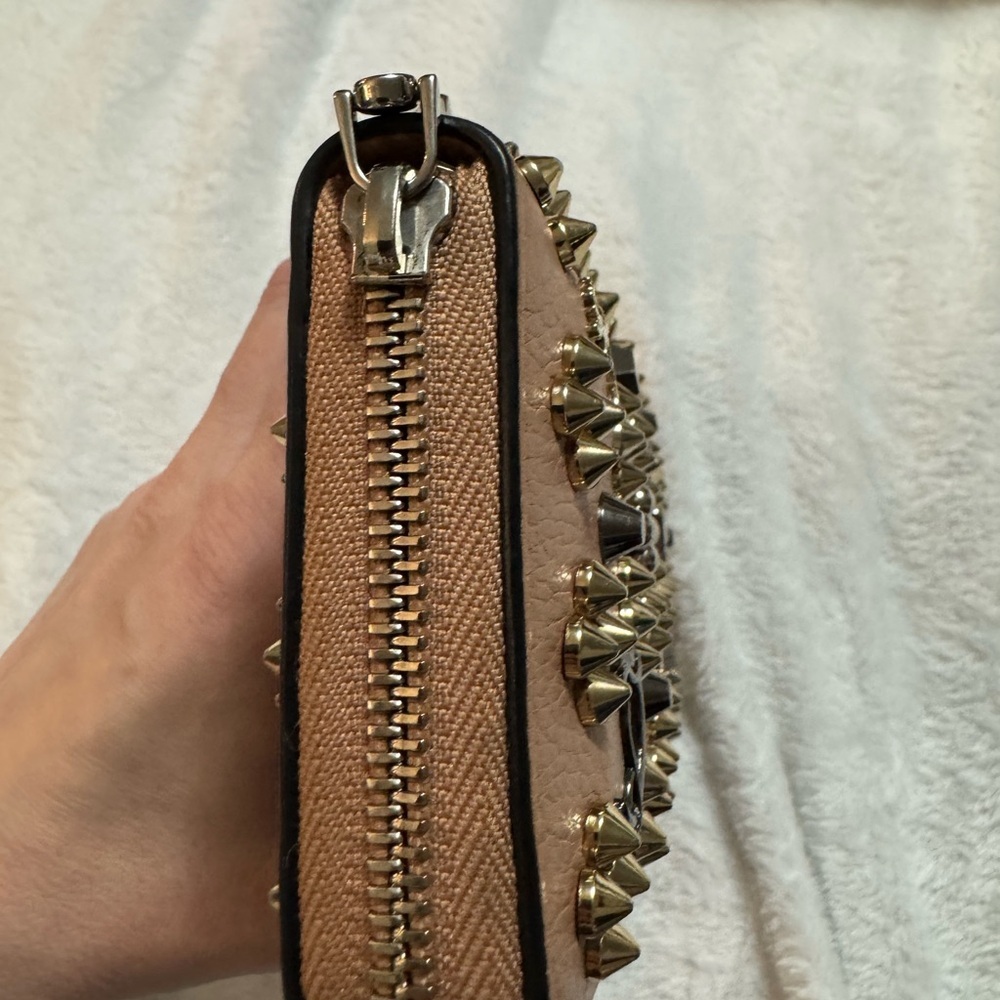 Christian Louboutin Blush Color Wallet with Metallic Accents - Picture 9 of 12